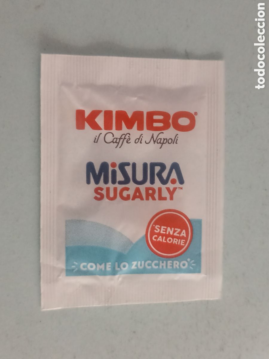 Sobres de az&uacute;car de colecci&oacute;n: 1 sobre edulcorante lleno - Kimbo- Pedido m&iacute;nimo 3 &euro;