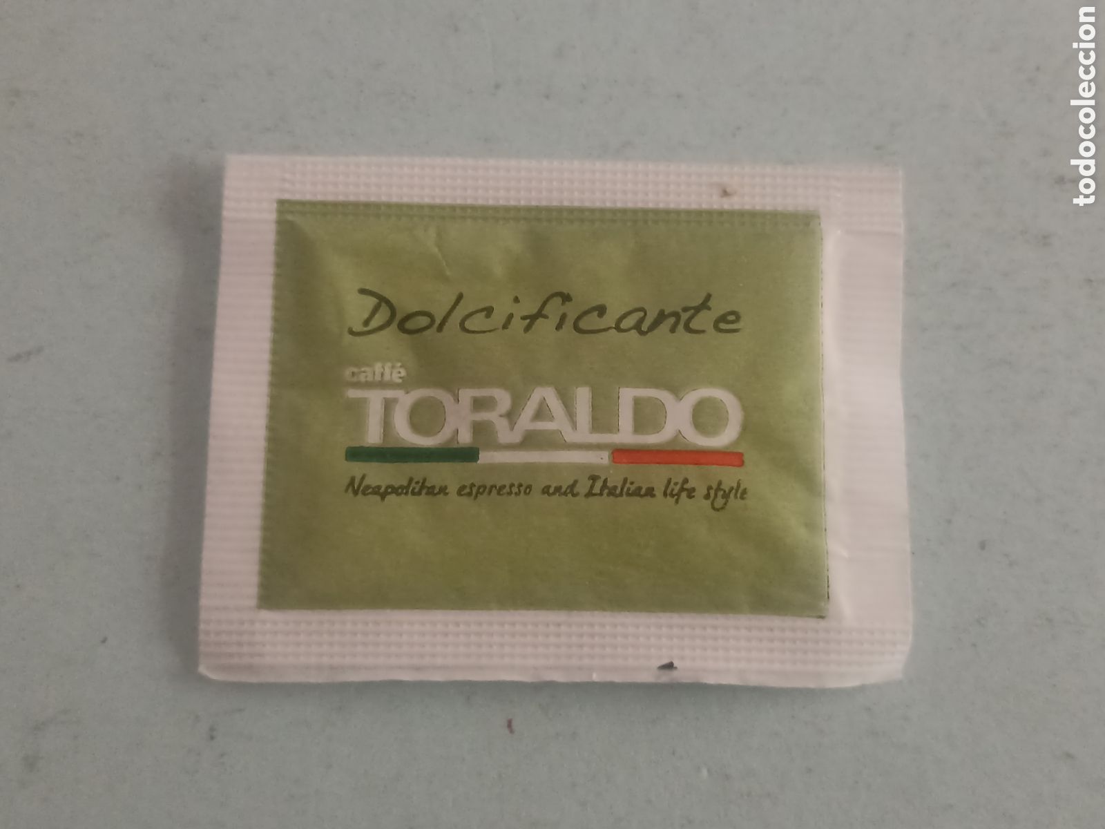Sobres de az&uacute;car de colecci&oacute;n: 1 sobre edulcorante lleno - Caffe Toraldo - Pedido m&iacute;nimo 3 &euro;