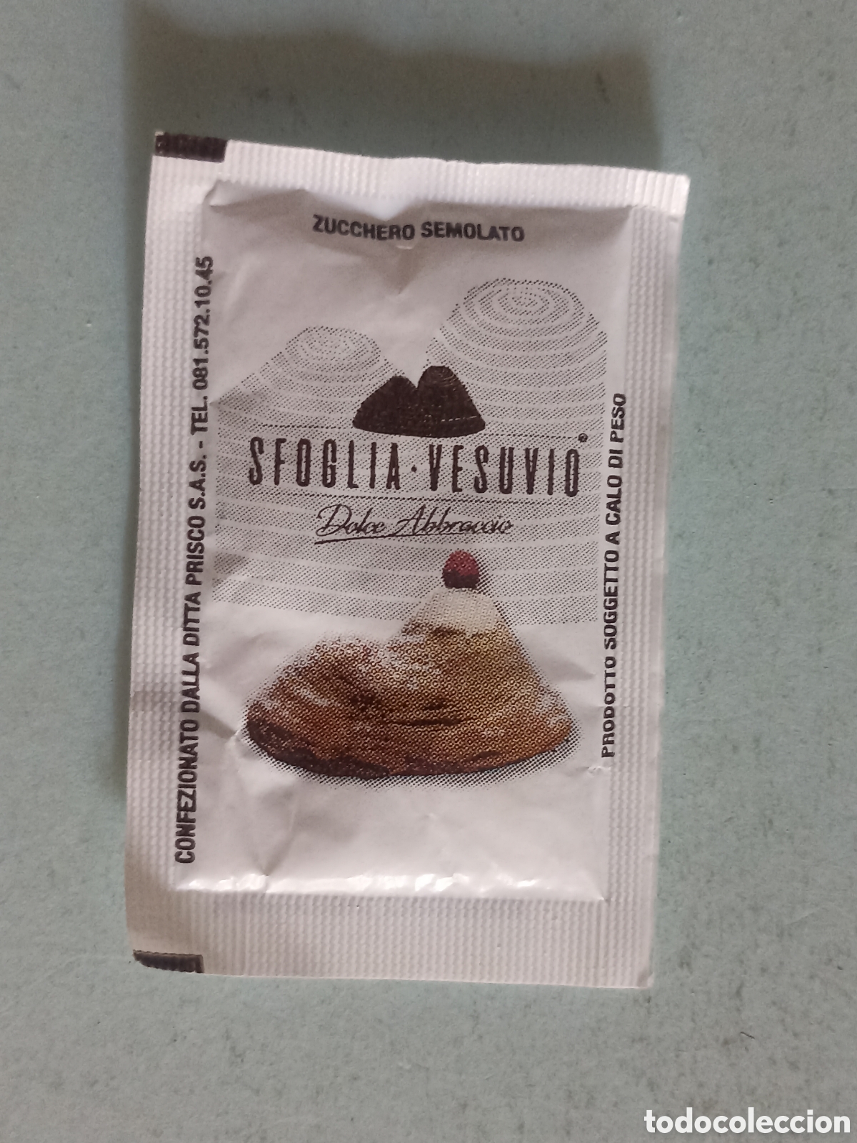 Sobres de az&uacute;car de colecci&oacute;n: 1 azucarillo lleno - Sfoglia Vesubio - Pedido m&iacute;nimo 3&euro;