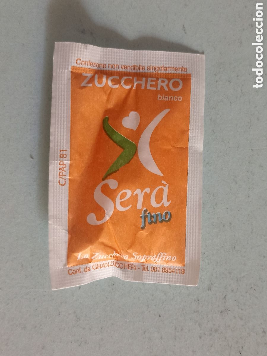 Sobres de az&uacute;car de colecci&oacute;n: 1 azucarillo lleno - Sera - Pedido m&iacute;nimo 3&euro;