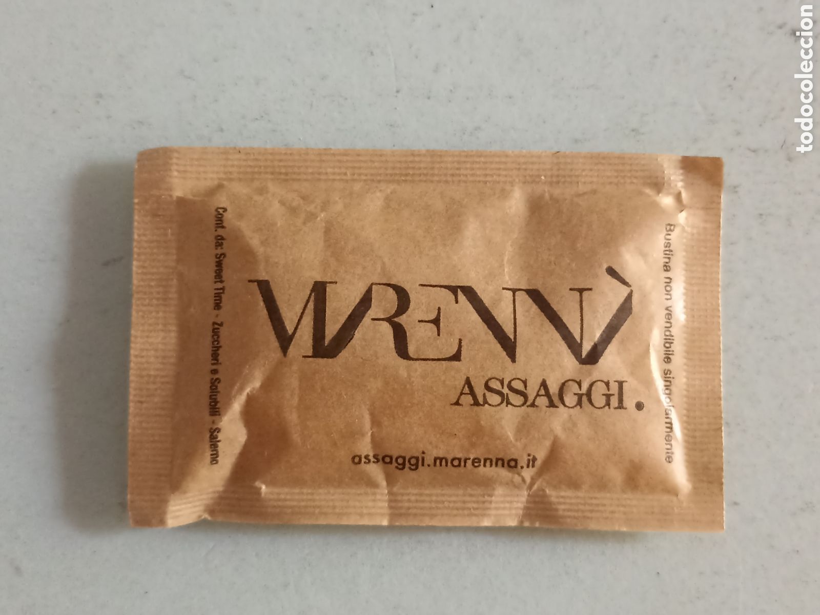Sobres de az&uacute;car de colecci&oacute;n: 1 sobre edulcorante lleno - Wrenn Assaggi - Pedido m&iacute;nimo 3 &euro;