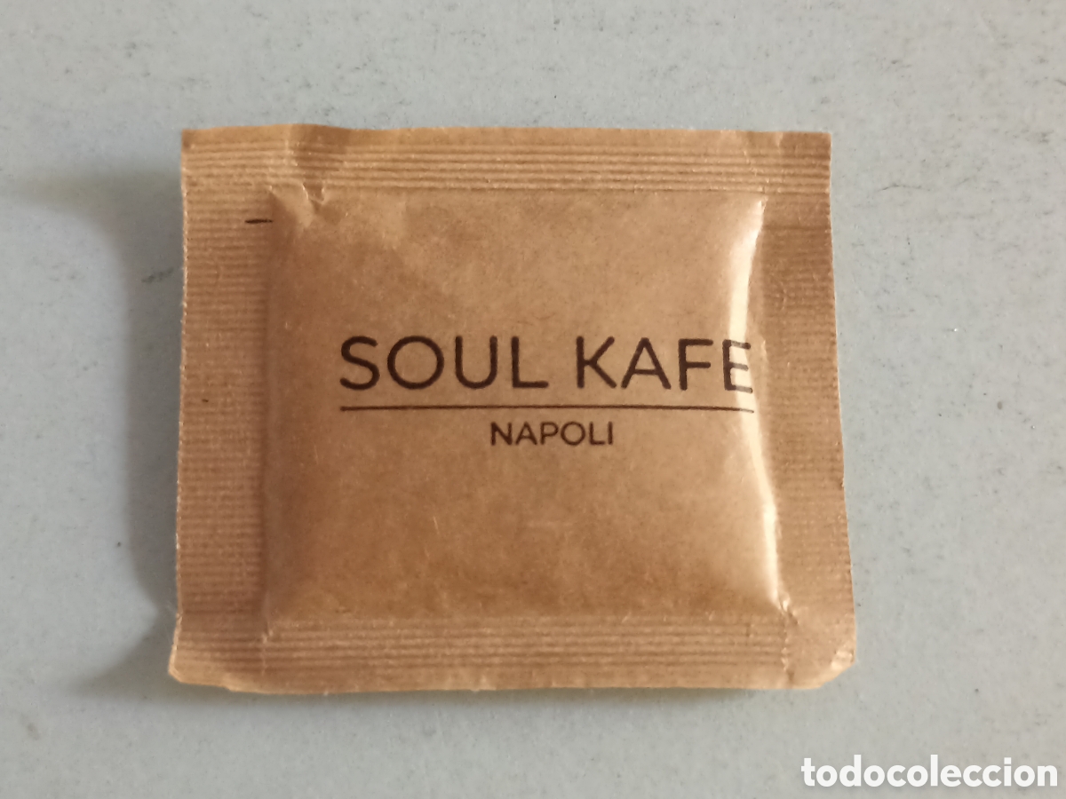 Sobres de az&uacute;car de colecci&oacute;n: 1 azucarillo lleno - Soul Kafe N&aacute;poles - Pedido m&iacute;nimo 3 &euro;
