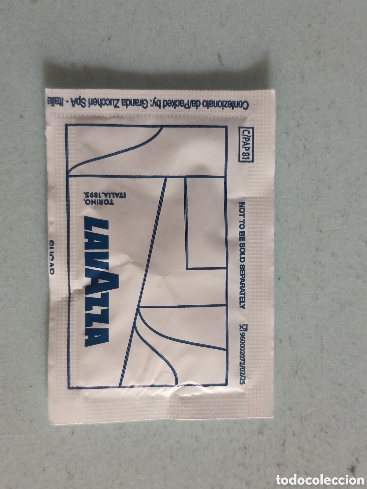 Sobres de az&uacute;car de colecci&oacute;n: 1 azucarillo lleno - Lavazza - Pedido m&iacute;nimo 3 &euro;