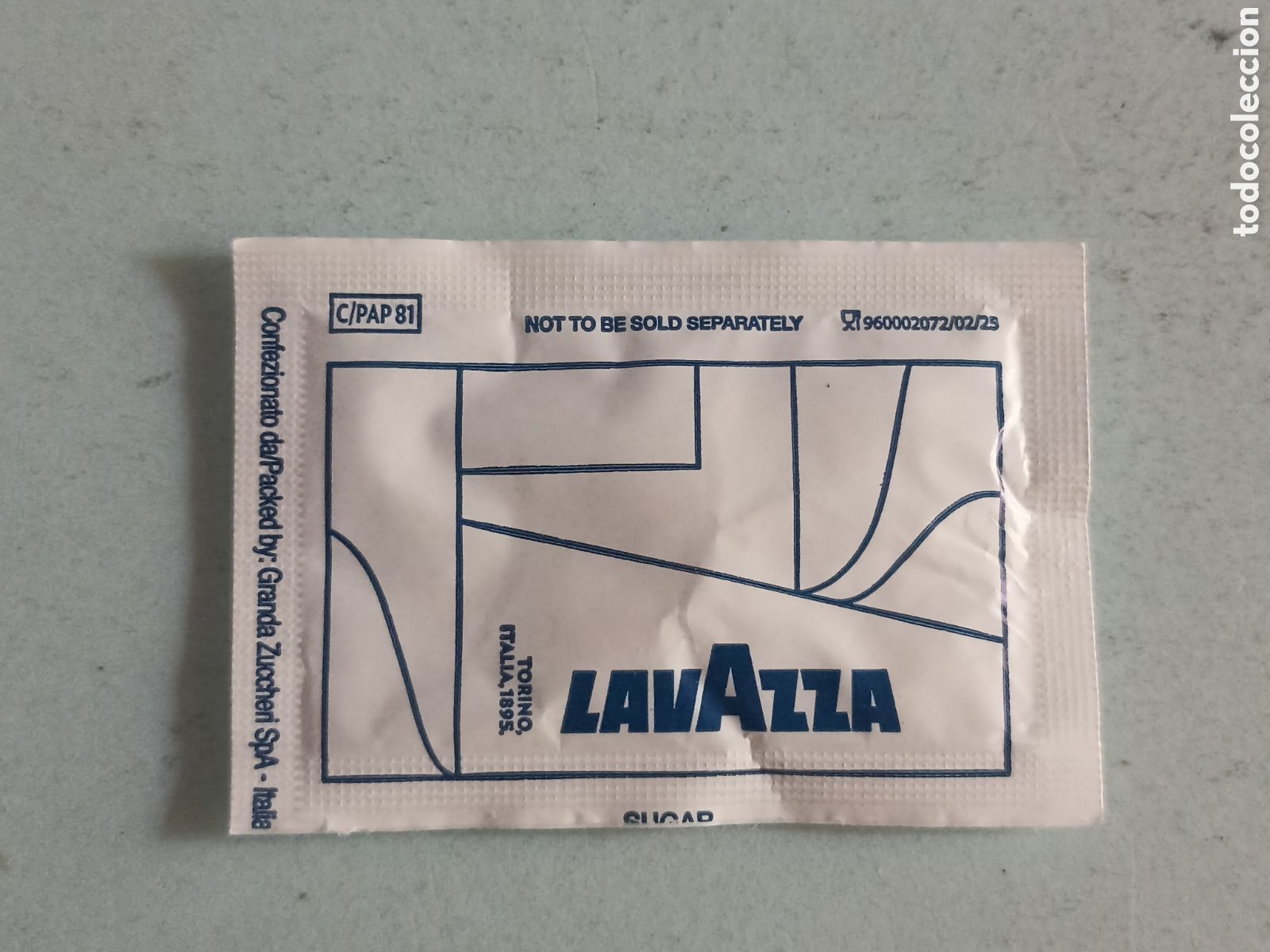 Sobres de az&uacute;car de colecci&oacute;n: 1 azucarillo lleno - Lavazza - Pedido m&iacute;nimo 3 &euro;