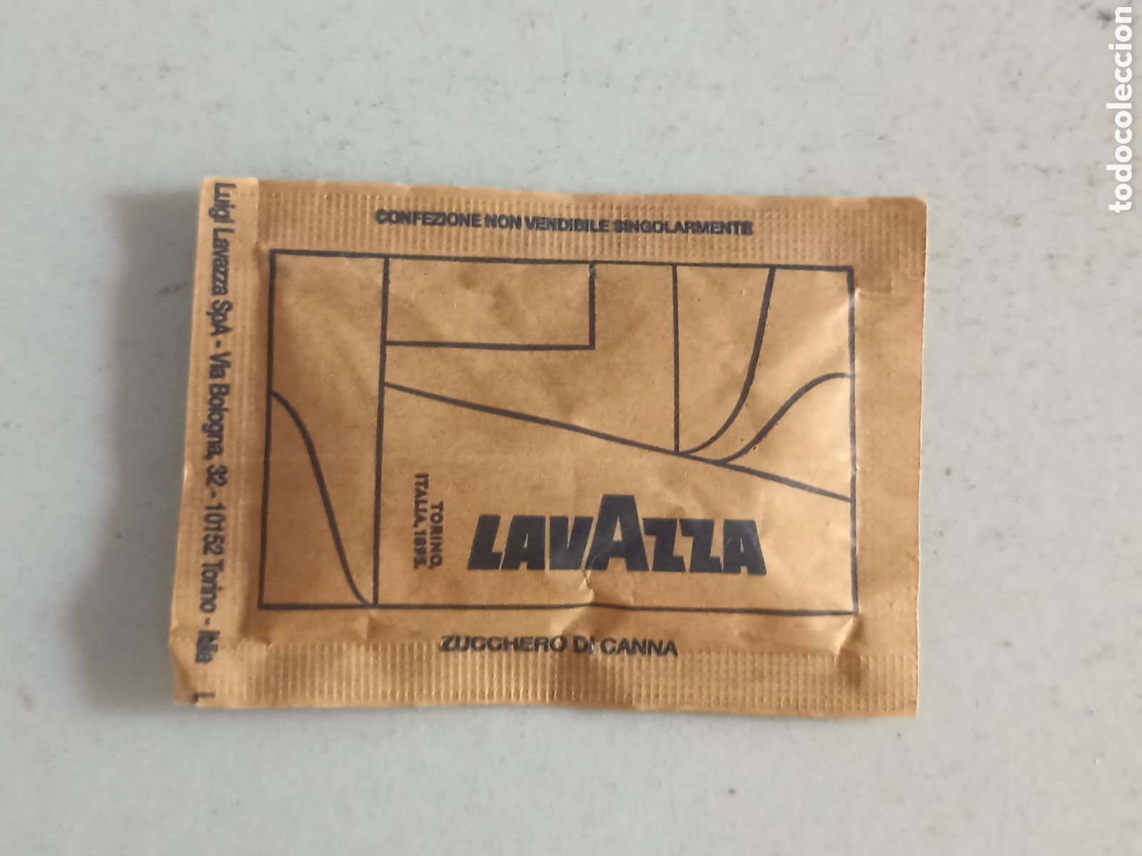 Sobres de az&uacute;car de colecci&oacute;n: 1 azucarillo lleno - Lavazza - Pedido m&iacute;nimo 3 &euro;