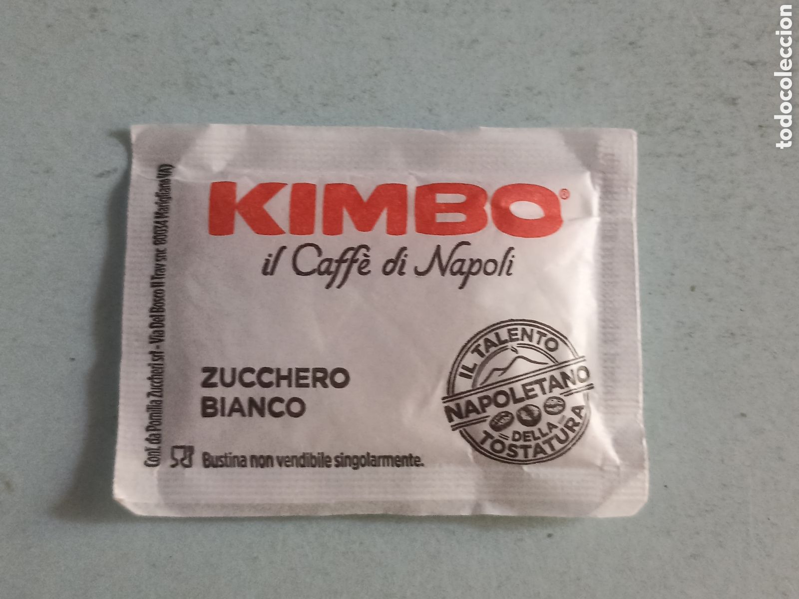 Sobres de az&uacute;car de colecci&oacute;n: 1 azucarillo lleno - Kimbo Il Caffe di Napoli - Pedido m&iacute;nimo 3 &euro;