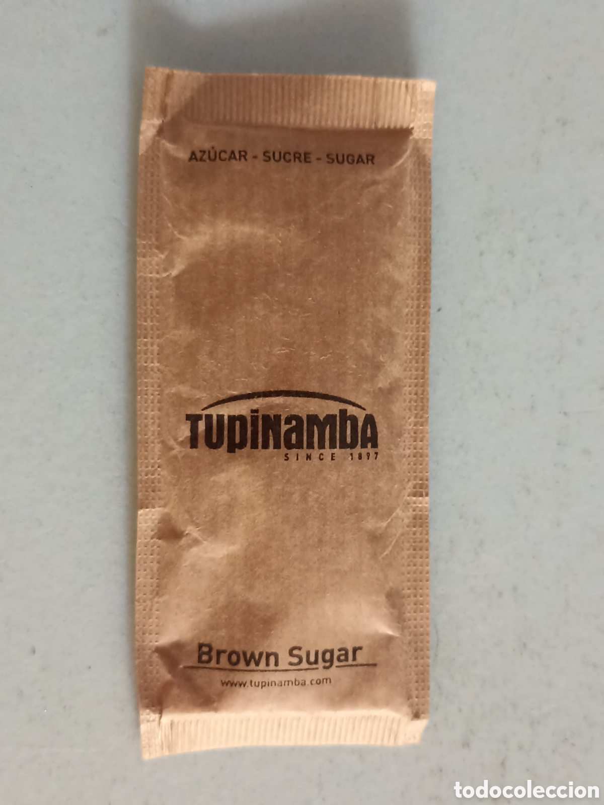 Sobres de az&uacute;car de colecci&oacute;n: 1 azucarillo lleno - Tupinamba - Pedido m&iacute;nimo 3 &euro;