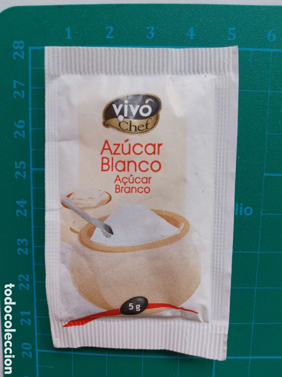 Sobres de az&uacute;car de colecci&oacute;n: VIV&Oacute; . AZUCARILLO . SOBRE LLENO