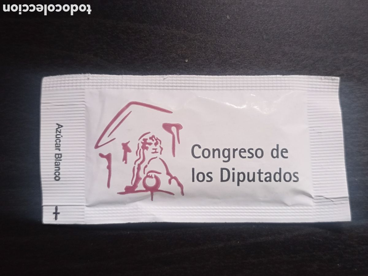 Sobres de az&uacute;car de colecci&oacute;n: 1 Azucarillo lleno - Congreso de los Diputados
