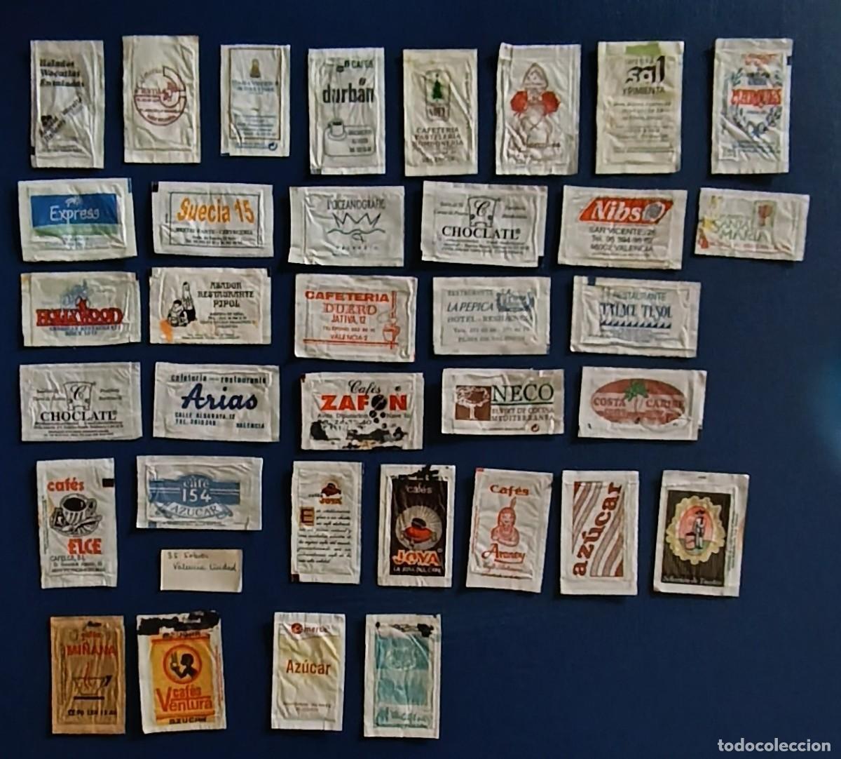 Collection sugar packets: Sobres de azucar. 35 Sobres de azucar. Valencia. Ciudad.