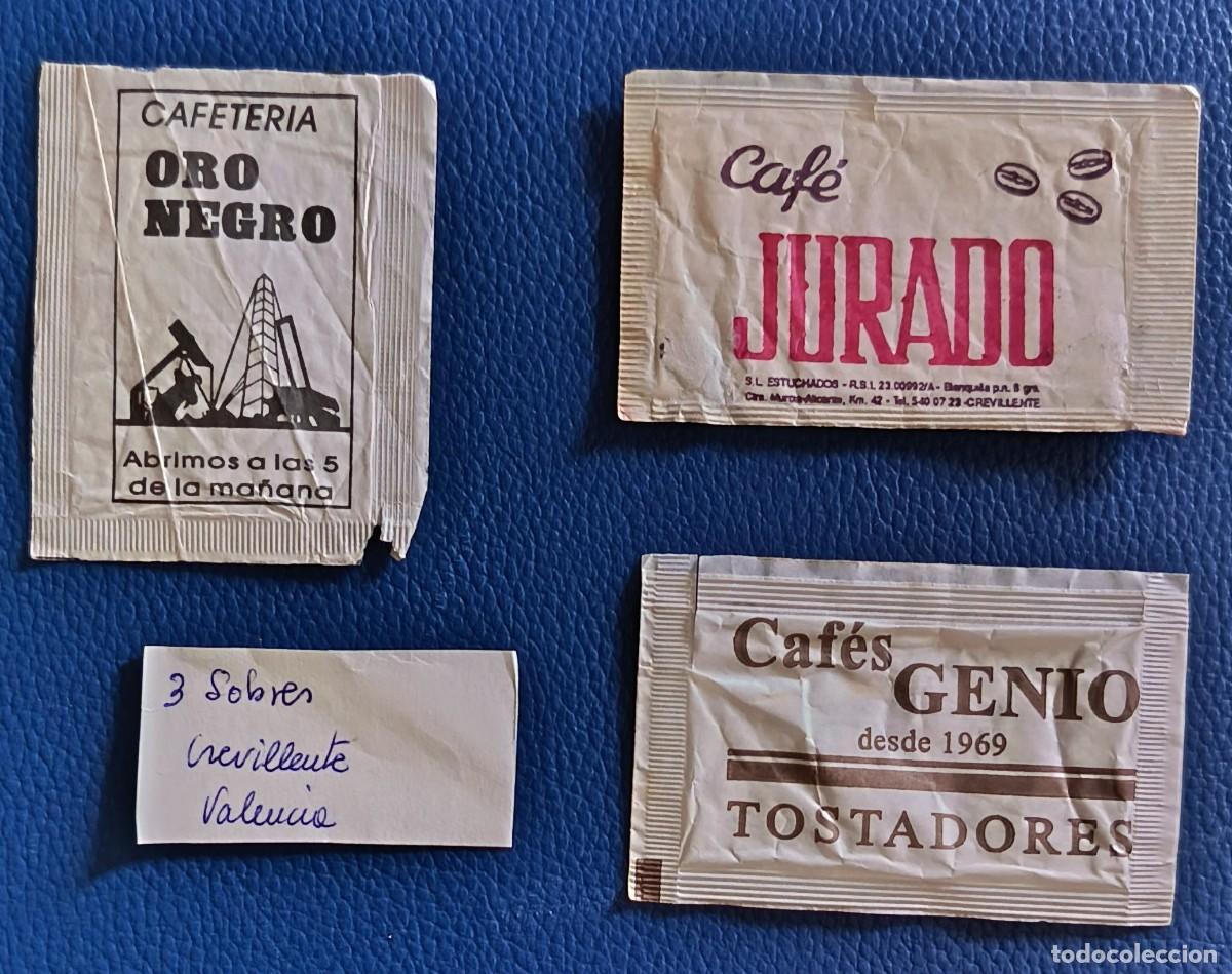 Sachets de sucre de collection: Sobres de azucar. 3 Sobres de azucar. Crevillente. Valencia.