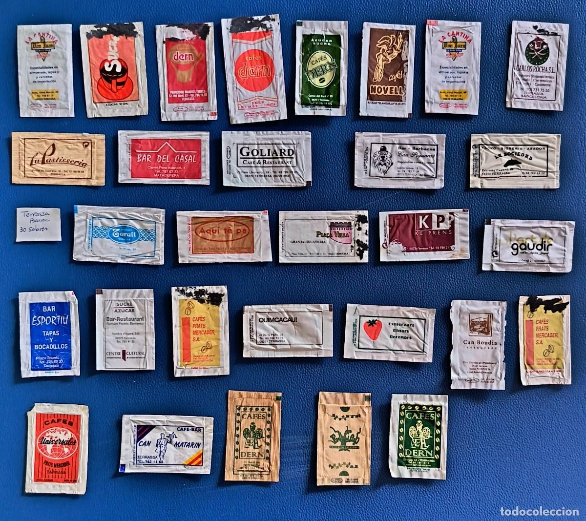 Sobres de az&uacute;car de colecci&oacute;n: Sobres de azucar. 30 Sobres de azucar. Terrassa. Barcelona.