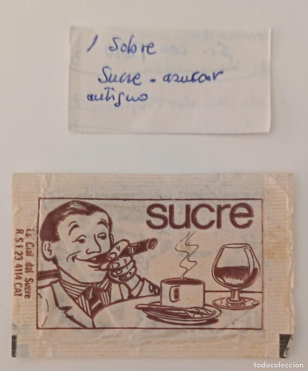 Sobres de az&uacute;car de colecci&oacute;n: Sobres de azucar. 1 Sobre de azucar. Sucre, azucar, antiguo. Se&ntilde;or con puro, copa y cafe.