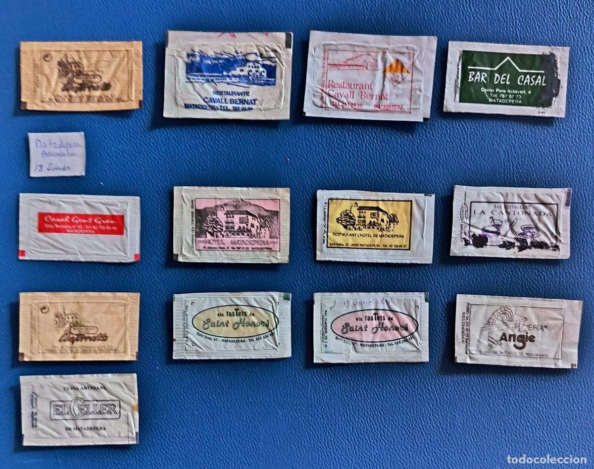 Sobres de az&uacute;car de colecci&oacute;n: Sobres de azucar. 13 Sobres de azucar. Matadepera. Barcelona.