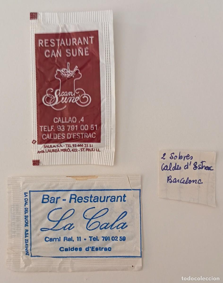 Sobres de az&uacute;car de colecci&oacute;n: Sobres de azucar. 2 Sobres de azucar. Caldes D'Estrac. Barcelona.