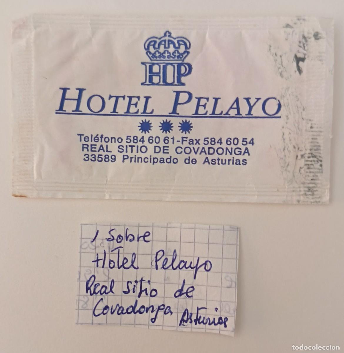 Sobres de az&uacute;car de colecci&oacute;n: Sobres de azucar. 1 Sobre de azucar. Hotel Pelayo. Real sitio de Covadonga. Principado de Asturias.