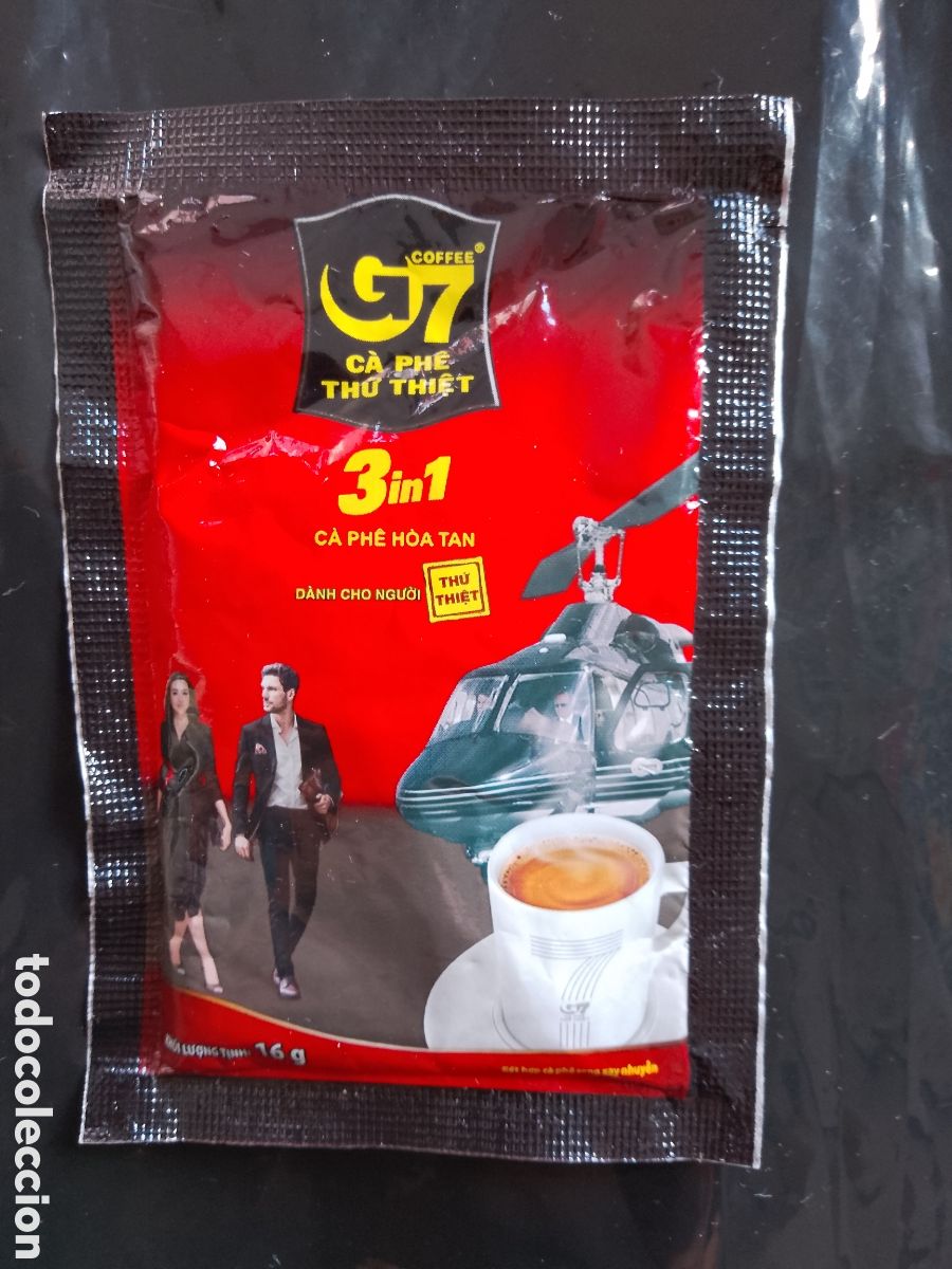 Sammlung von Zuckerbeuteln: G 7 . 3 IN 1 . SOBRE INDIVIDUAL . CAF&Eacute; VIETNAM CA PHE VIET NAM