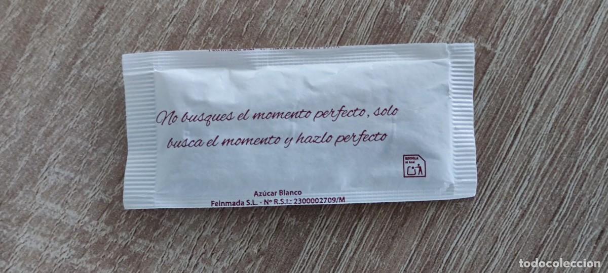 Sobres de az&uacute;car de colecci&oacute;n: SOBRE VACIO AZUCAR - FEINMADA - 2300002709/M - FRASES - NO BUSQUES EL MOMENTO PERFECTO...