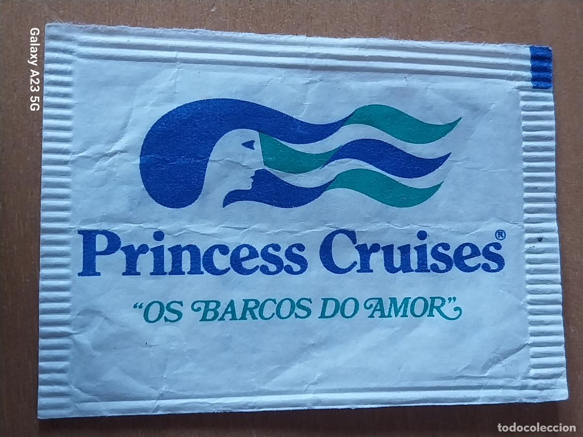 Sobres de az&uacute;car de colecci&oacute;n: PRINCESS CRUISES CRUCERO OS BARCOS DO AMOR SOBRE AZUCAR VAC&Iacute;O PORTUGAL 7.5X5.3CMS