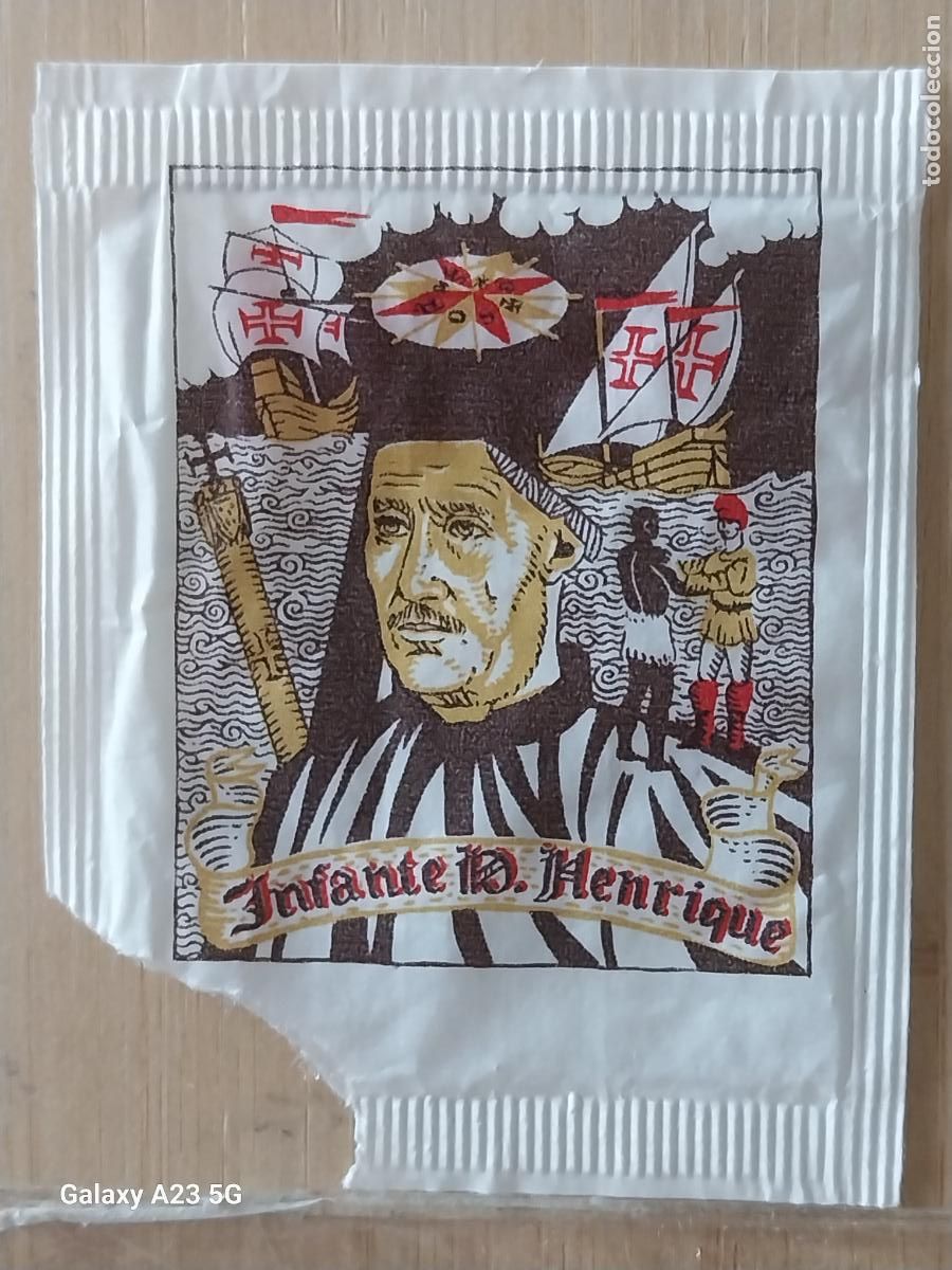 Bustine di zucchero di collezione: SORES 500 A&Ntilde;OS DESCUBRIMIENTOS PORTUGUESES INFANTE MANRIQUE * SOBRE AZUCAR 7X5.4CMS VAC&Iacute;O PORTUGAL