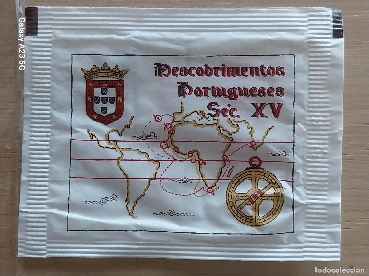 Bustine di zucchero di collezione: SORES 500 A&Ntilde;OS DESCUBRIMIENTOS PORTUGUESES S XV * SOBRE AZUCAR 7X5.4CMS VAC&Iacute;O PORTUGAL