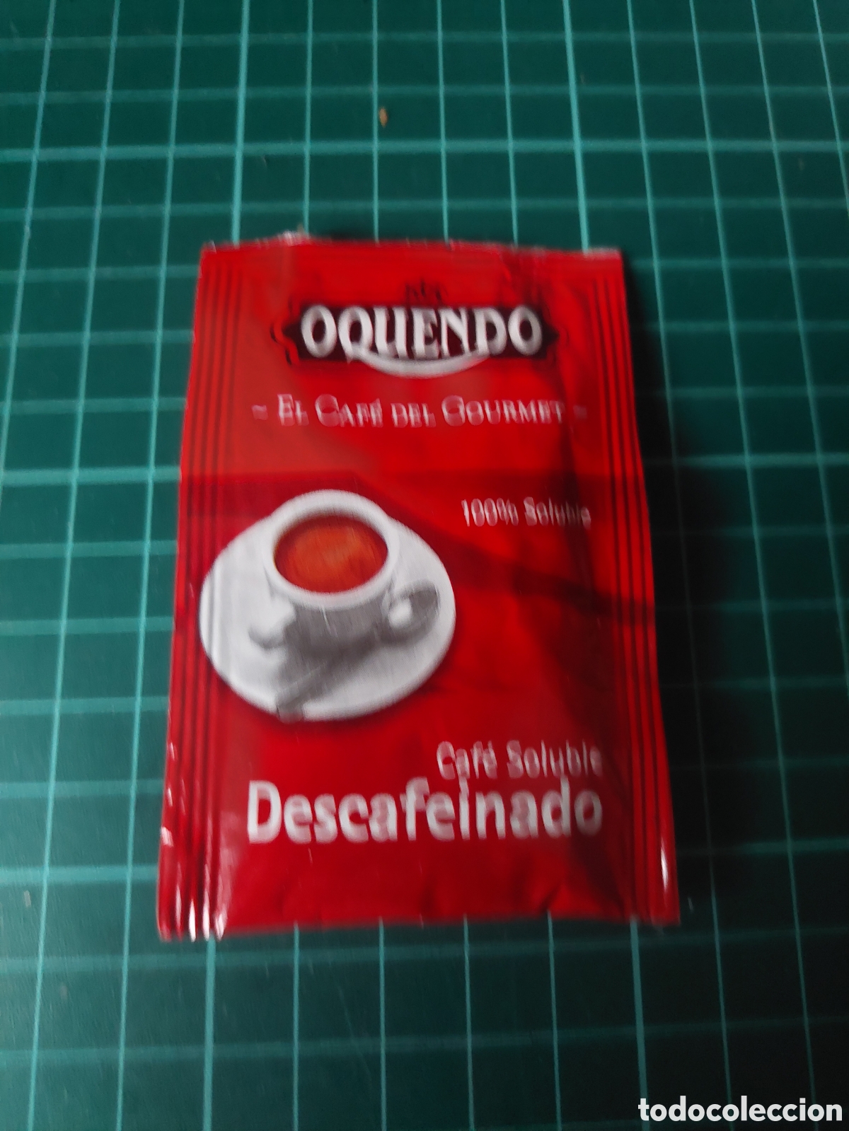 Sobres de az&uacute;car de colecci&oacute;n: Sobre lleno descafeinado oquendo gourmet Asturias