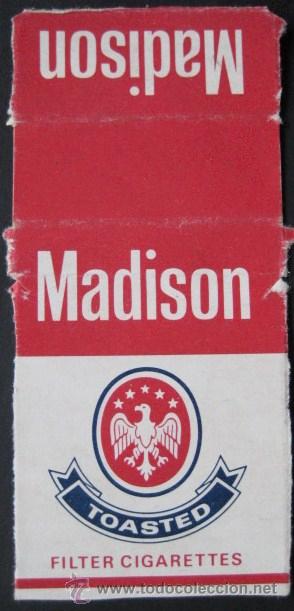 Paquetes de tabaco: CIGARRILLOS MADISON. PARTE DE LA CAJETILLA. ENVIO GRATIS&iexcl;&iexcl;&iexcl; - Foto 1
