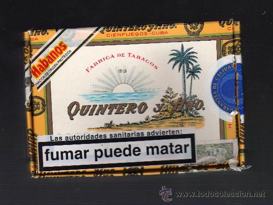 Paquetes de tabaco: CAJA VAC&Iacute;A DE 25 BREVAS QUINTERO - Foto 1