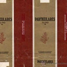 Paquetes de tabaco: PARTICULARES FILTRO. 20 CIGARRILLOS, PAQUETE TABACO. ARGENTINA. . Lote 29112108