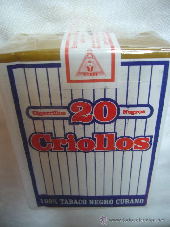 Paquete de tabaco 20 cigarrillos negros criollo - Vendido en Subasta