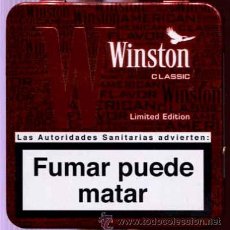 Paquetes de tabaco: PITILLERA METÁLICA / WINSTON CLASSIC LIMITED EDITION (VACÍA). Lote 363047990