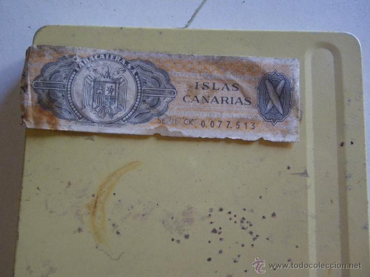 Paquetes de tabaco: VIEJA CAJA DE LATA DE TABACO ALVARO - Foto 2