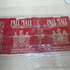 Paquetes de tabaco: ANTIGUO PAQUETE DE TABACO MARCA PALL MALL. Lote 48393024