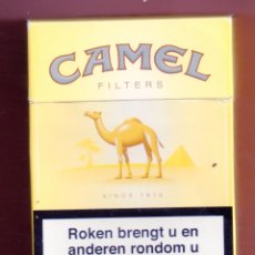Paquetes de tabaco: PAQUETE DE TABACO CAMEL HOLANDA ESTÁ VACÍO 