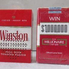 Paquetes de tabaco: PAQUETE WINSTON VINTAGE CON BOLETO SORTEO 1.000.000.$ CASH + RADIO PUBLICIDAD WINSTON. Lote 67318573