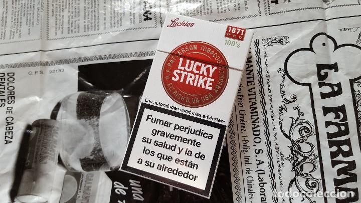 paquete de tabaco lucky strike 100s. vacío - Buy Antique and