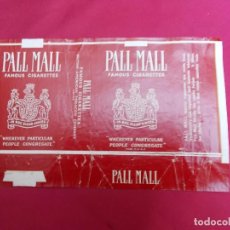 Paquetes de tabaco: PALL MALL . FAMOUS CIGARETTES. BRITISH AMERICAN TOBACCO COMPANY.