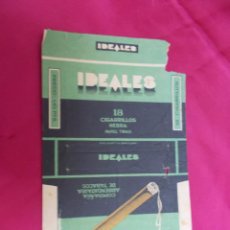 Paquetes de tabaco: IDEALES. 18 CIGARILLOS HEBRA. PAPEL TRIGO. 