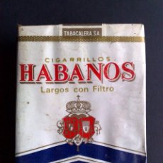 Paquetes de tabaco: ANTIGUO PAQUETE DE 20 CIGARILLOS HABANOS,SIN ADVERTENCIA,CON PRECINTO.. Lote 75247323
