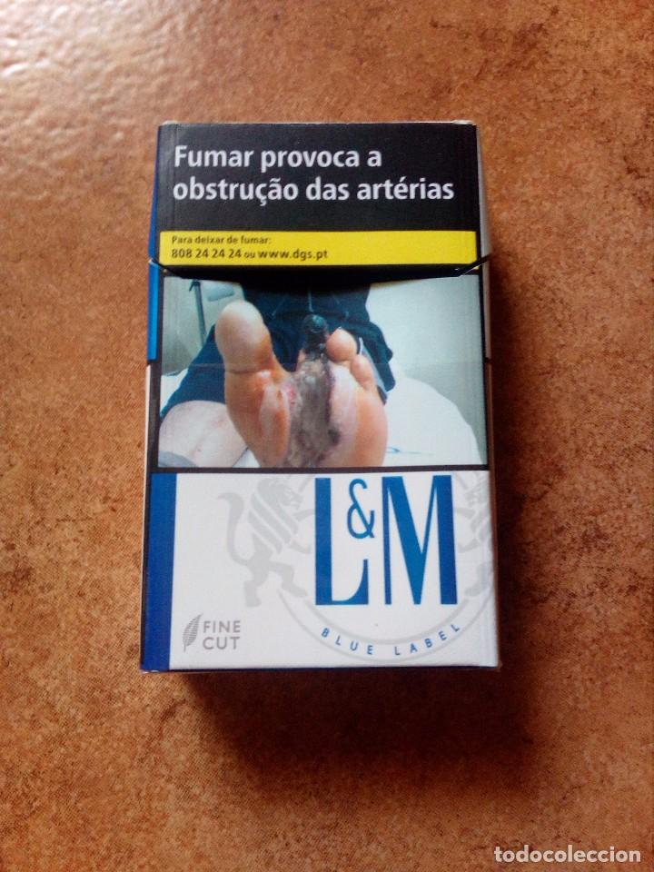 Paquetes de tabaco: Paquete de tabaco L&M Blue Label,vacio - Foto 1