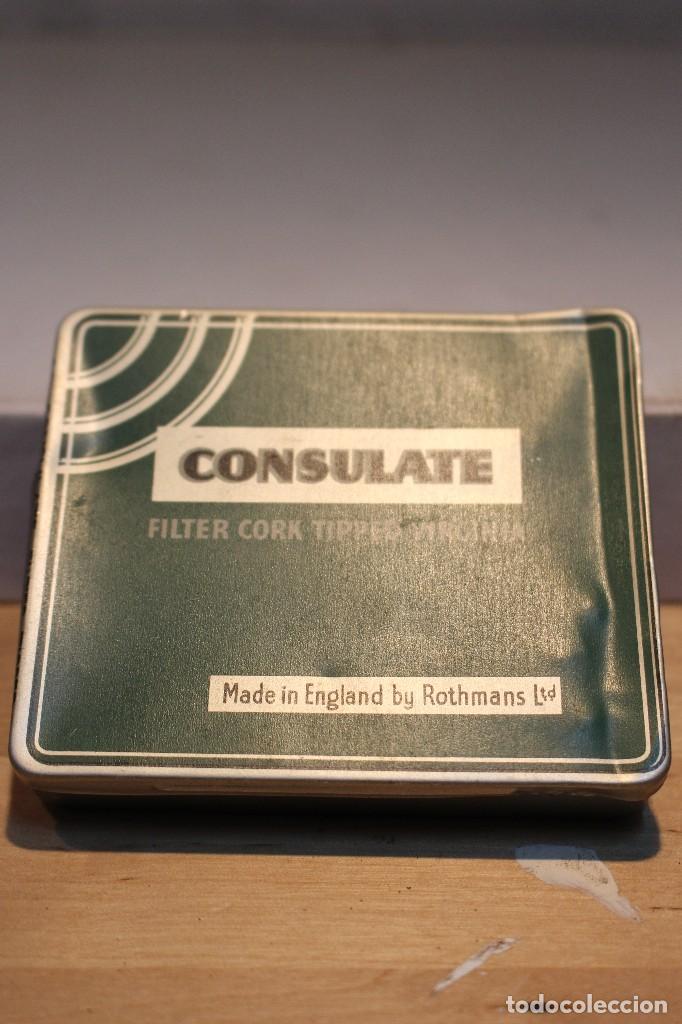 Paquetes de tabaco: Cajetilla metalica consulate vacia - Foto 1