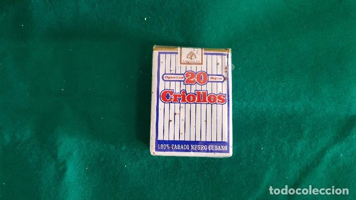 Paquete de tabaco 20 cigarrillos negros criollo - Vendido en Subasta