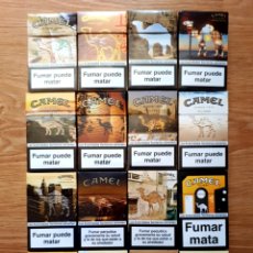 Paquetes de tabaco: LOTE 16 PAQUETES DE CAMEL VACÍOS (VER FOTOS)