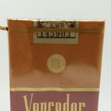 Paquetes de tabaco: PAQUETE DE TABACO VENCEDOR FRABRICADO EN LAS ISLAS CANARIAS AÑOS 60 CON SELLO CON ÁGUILA DE SAN JUAN