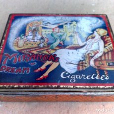 Paquetes de tabaco: ANTIGUA CAJA METÁLICA DE CIGARILLOS,MIRANDAS DREAM (DESCRIPCIÓN)
