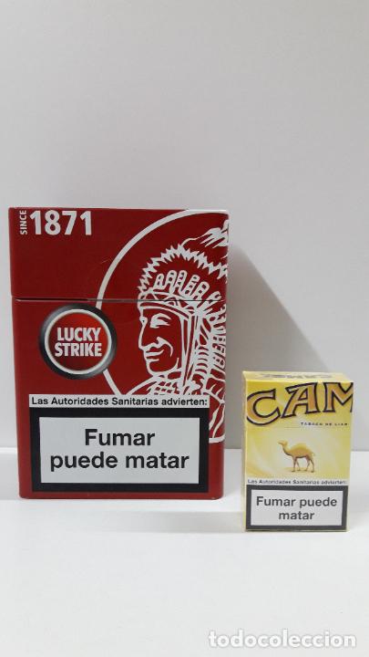 Paquetes de tabaco: CAJA METALICA DE LA MARCA DE CIGARRILLOS LUCKY STRIKE - PARA 10 PAQUETES . ALTURA 18,5 CM - Foto 6 - 205354158