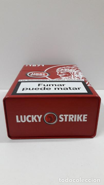 Paquetes de tabaco: CAJA METALICA DE LA MARCA DE CIGARRILLOS LUCKY STRIKE - PARA 10 PAQUETES . ALTURA 18,5 CM - Foto 9 - 205354158