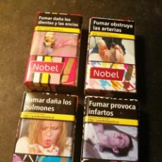Paquetes de tabaco: (LOTE 4) 4 CAJETILLAS NOBEL STYLE (VACIAS) BY MARIA ESCOTES (JUNIO/2020). Lote 214210562
