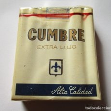 Paquetes de tabaco: CUMBRE EXTRA LUJO . PAQUETE DE TABACO MUY ANTIGUO EN PERFECTO ESTADO .RARO