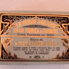 Paquetes de tabaco: TABACO PICADURA LA NUEVA HABANA HIJOS DE JULIAN REIG. Lote 268868449